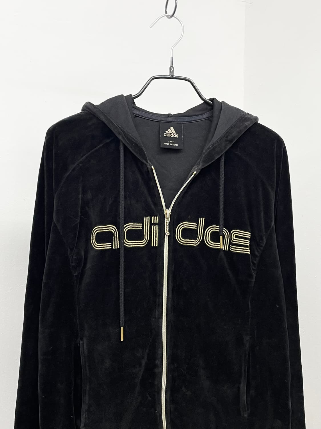 아디다스 벨벳 로고 후드집업 상품이미지6