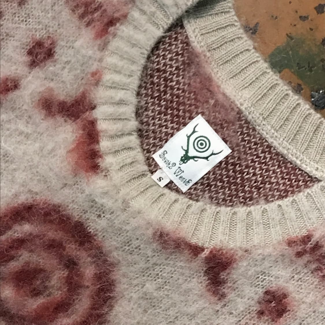 남2서8 시그니처 로고 모헤어 울 니트 남성 110 사이즈 상품이미지3