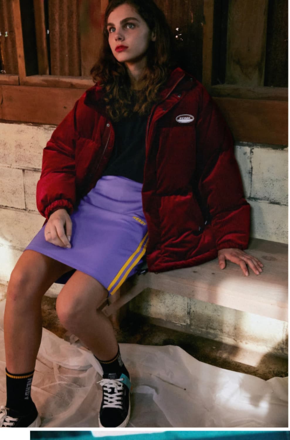 널디 큐드로이 벨벳 다운팡팡 패딩자켓 상품이미지2