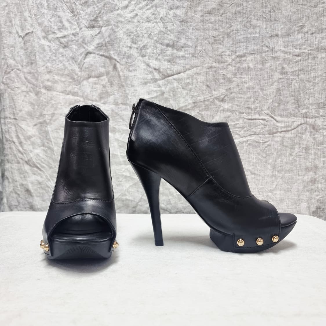 슈콤마보니 앵클부츠 오픈토힐 구두 하이힐 (240) 상태최상/ 굽11cm 상품이미지1