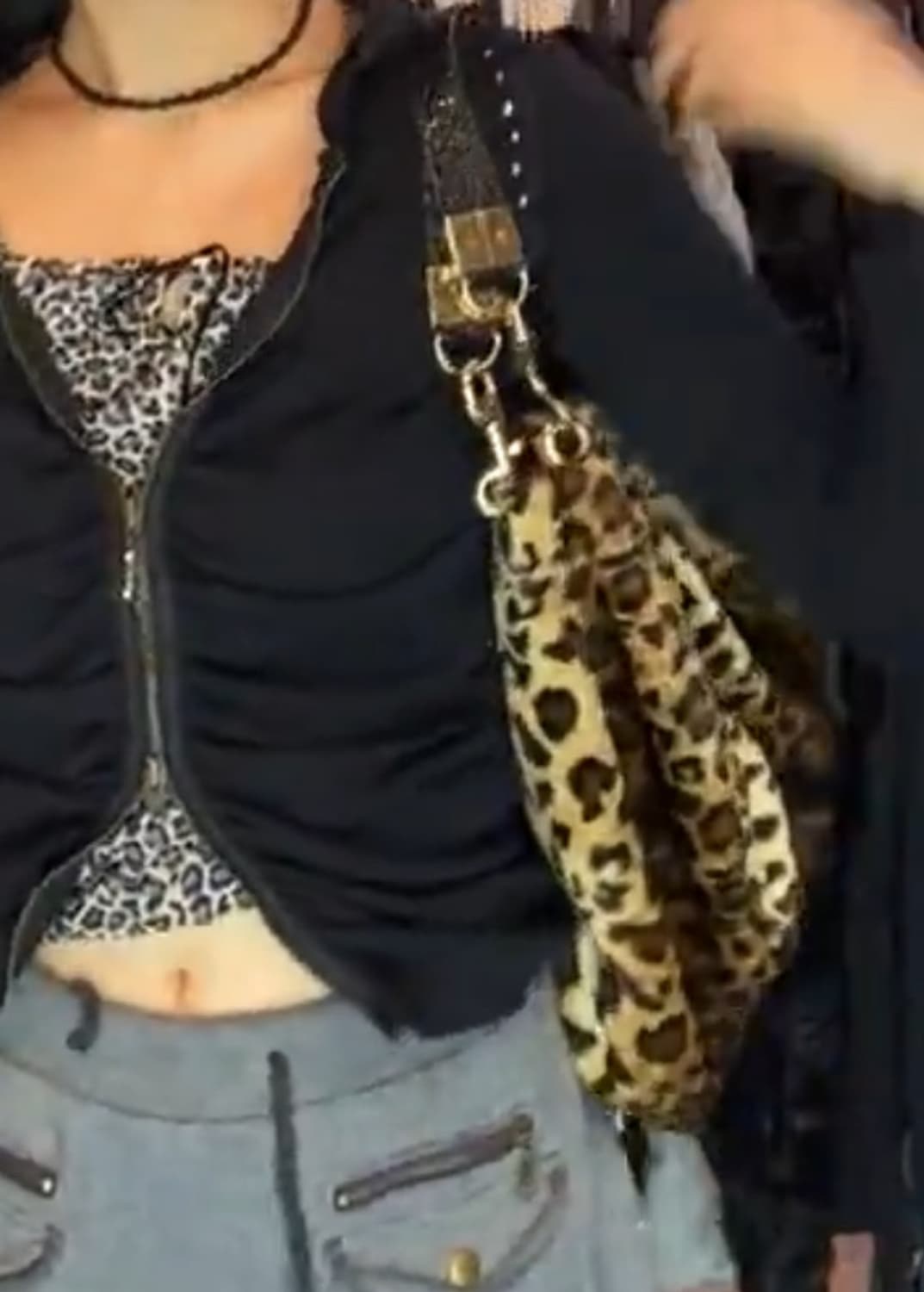 호피 레오파드 빈티지 가방 갸루 호피갸루 오네갸루 히메갸루 상품이미지3