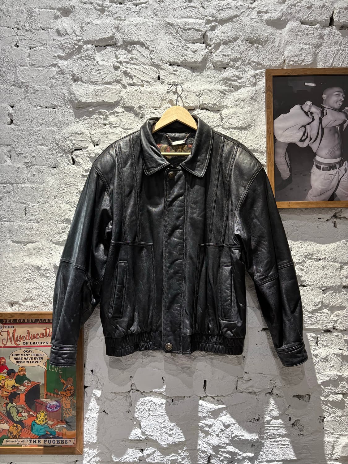 빈티지 양가죽 레더 무스탕자켓 상품이미지1