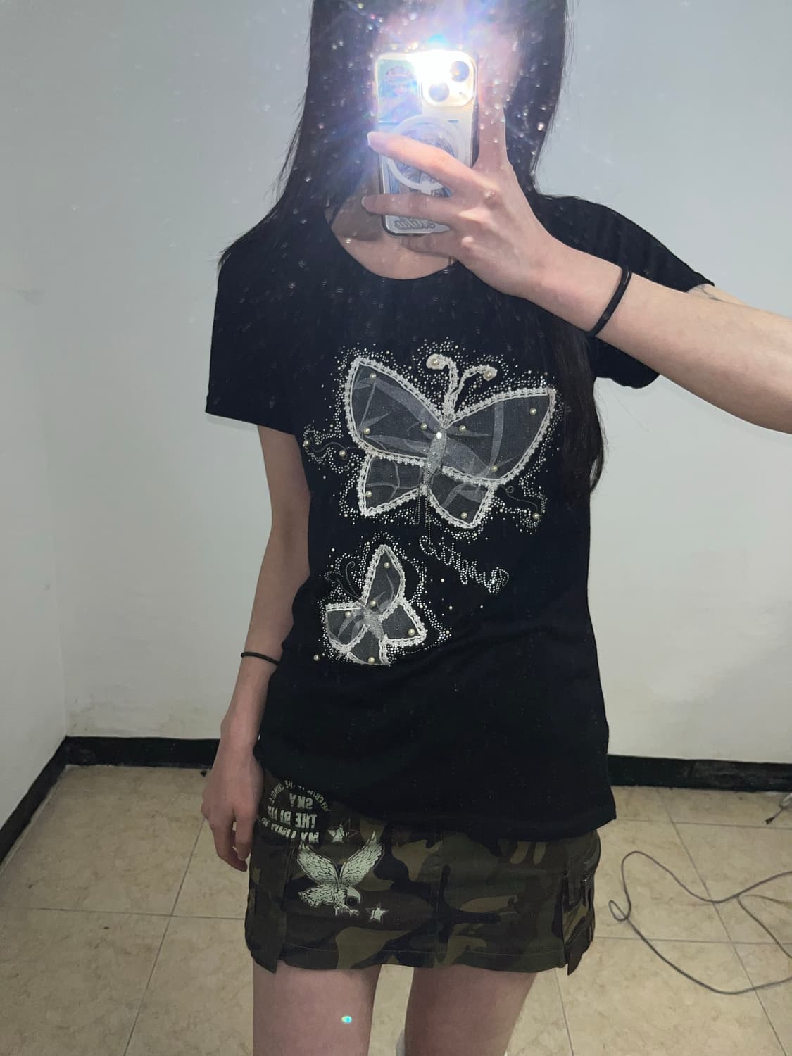 다크페어리 글리터 큐빅 반팔 티셔츠 상품이미지3