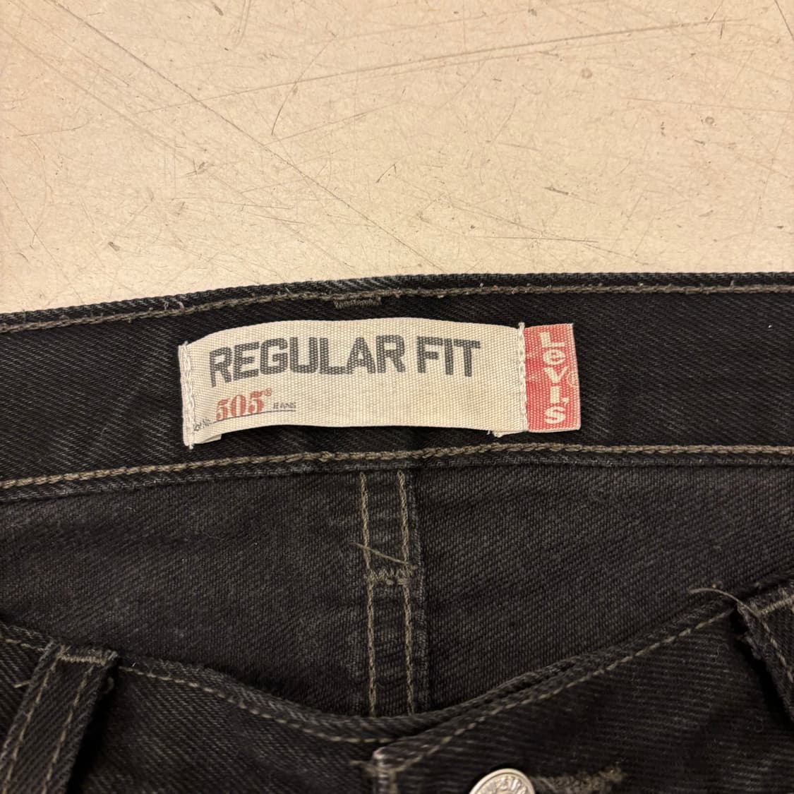 리바이스 505 블랙 데님 팬츠 상품이미지4