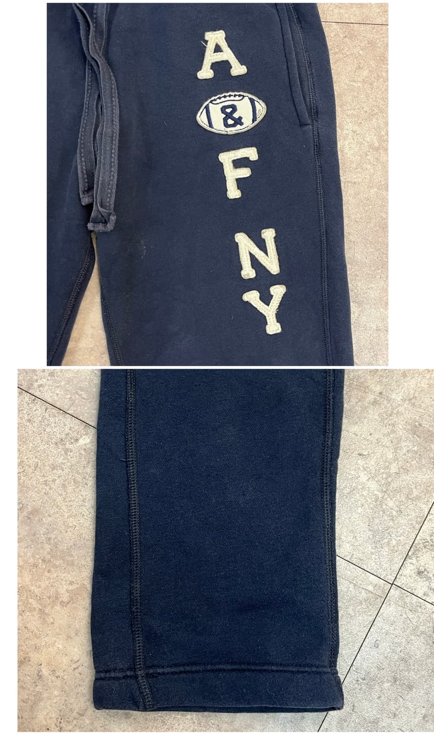 아베크롬비 기모 밴딩 스웻 팬츠 네이비 M #csz3272 상품이미지7