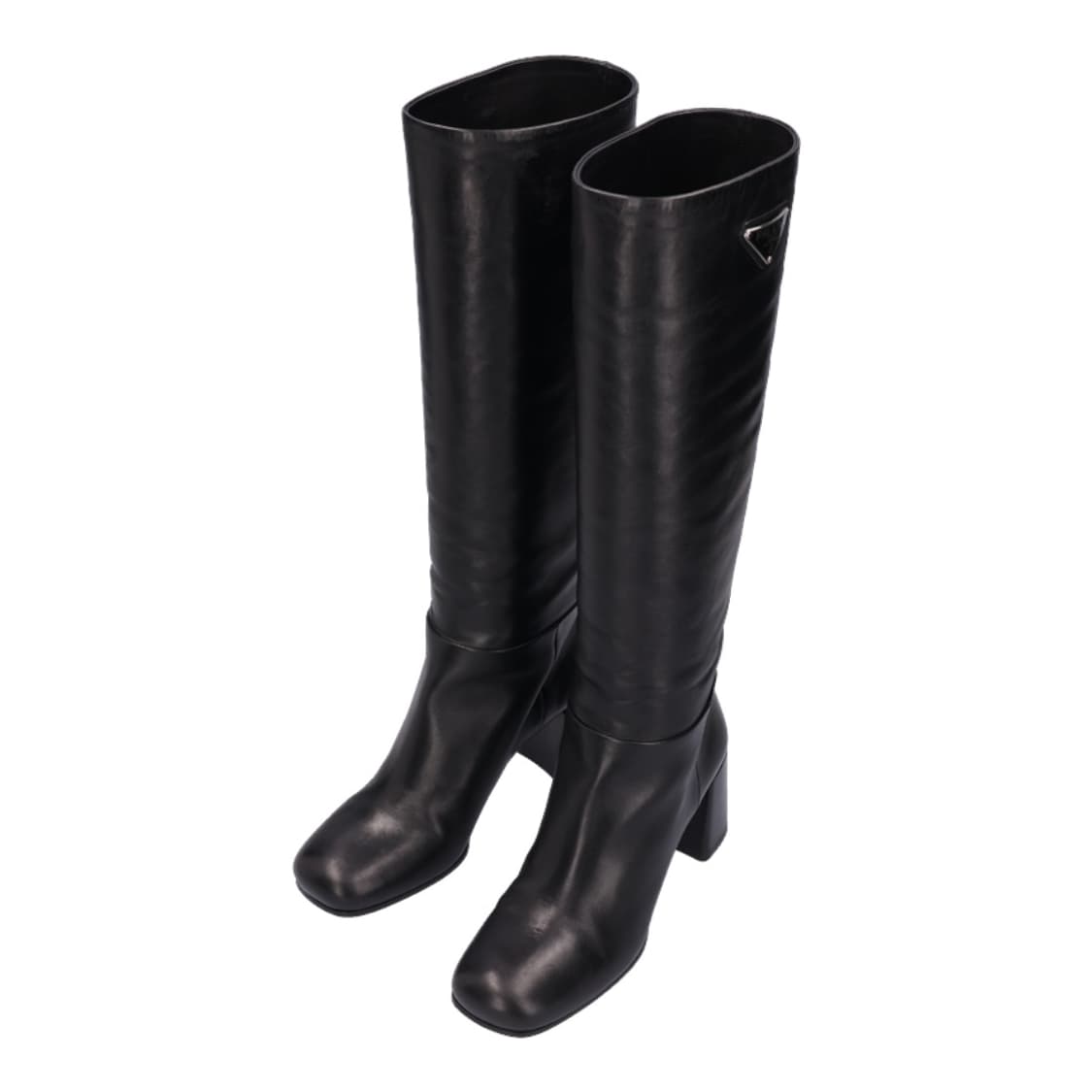 프라다 1W931M 롱 부츠 레더 블랙 38  상품이미지3