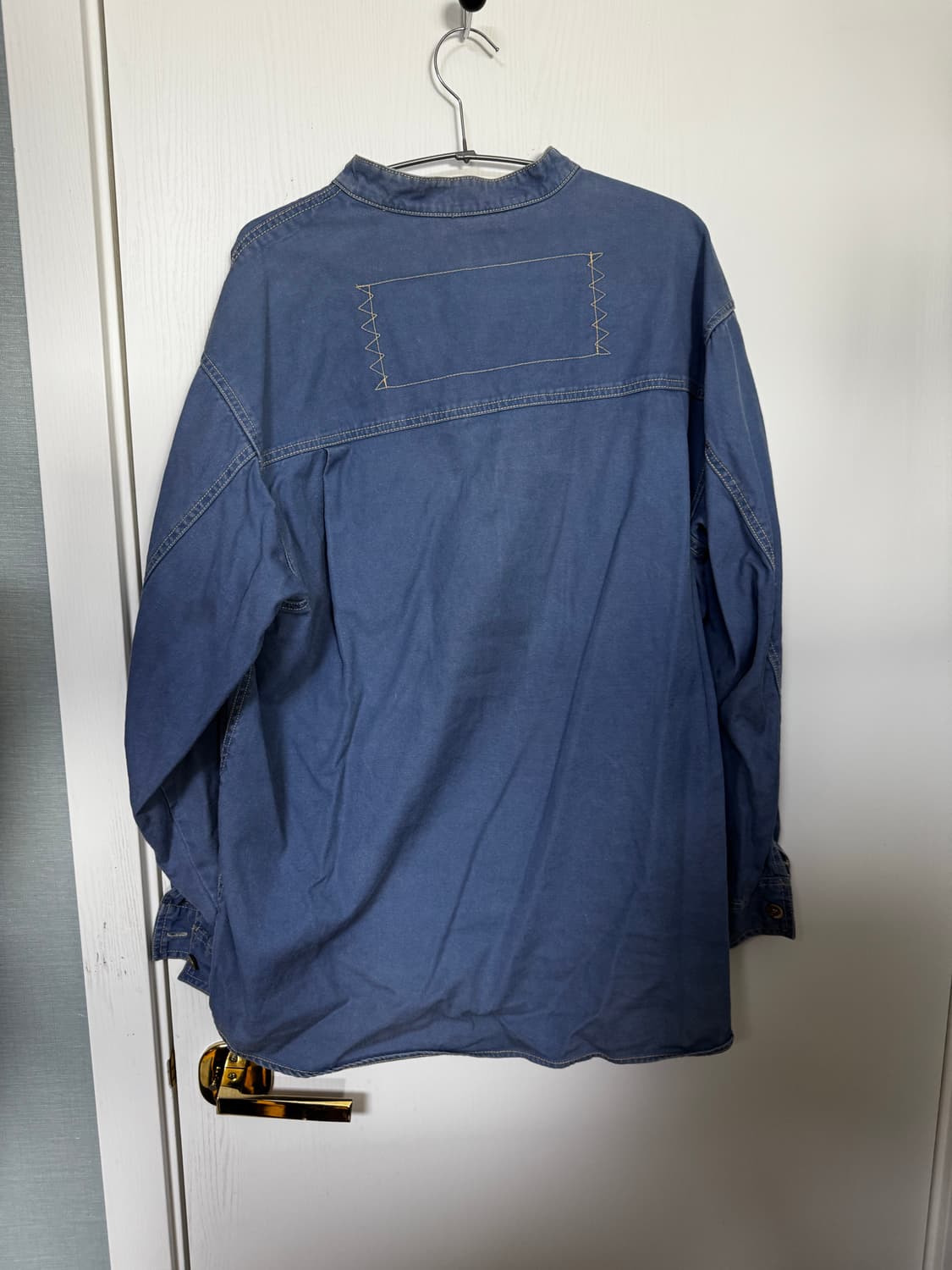 빈티지 하프 데님 셔츠 차이나넥 L 105 상품이미지4