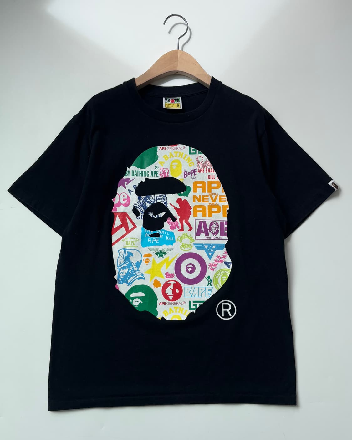 Bape 베이프 멀티컬러 빅컬리지 티셔츠   상품이미지3