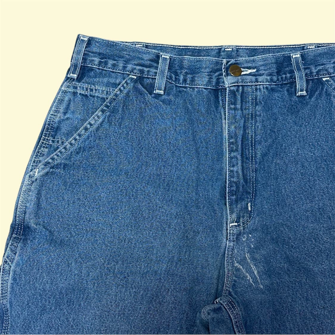 칼하트 B13 데님 싱글니 카펜터 팬츠 34 오리지널 던가리핏 상품이미지6