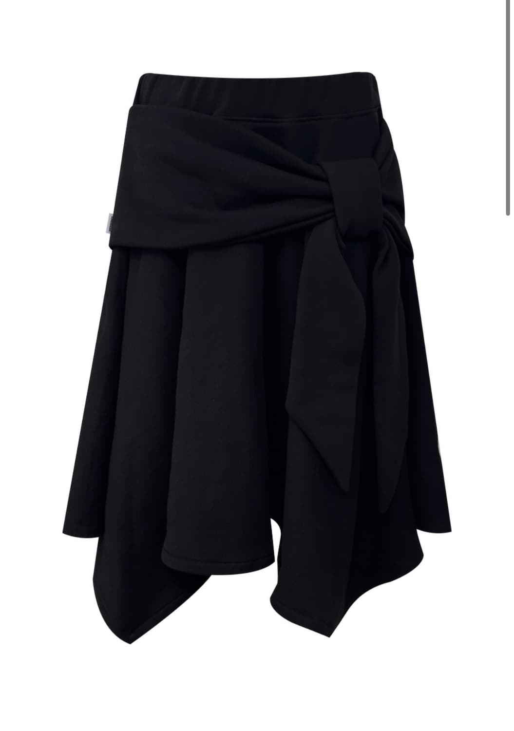 체메씨 보우 언발란스 스커트 블랙 상품이미지1