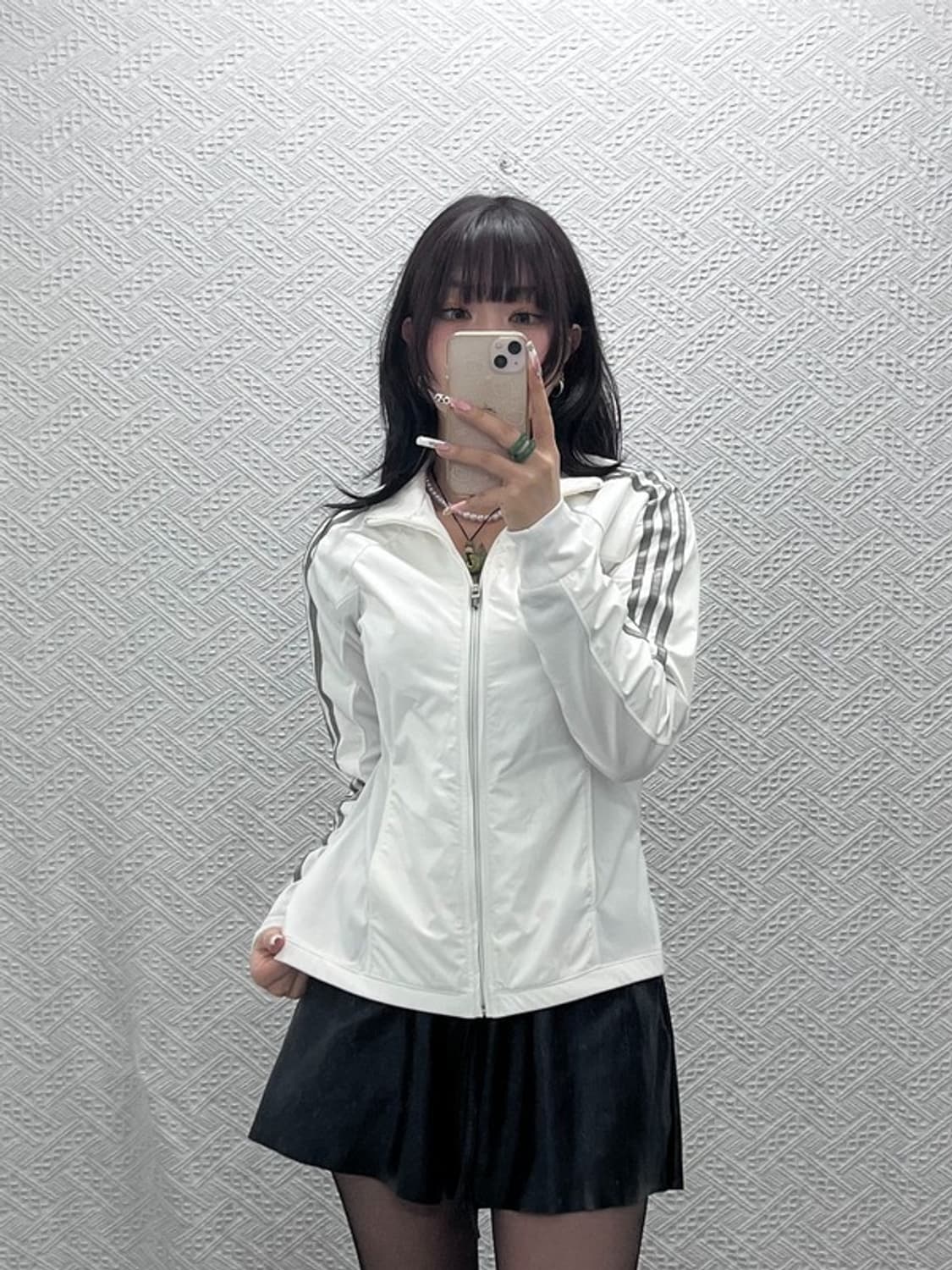 아디다스 빈티지 슬림핏 실버 져지 집업 자켓 95 C11320 상품이미지1