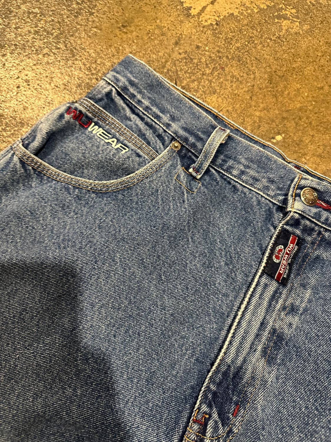 빈티지 90s 우탱클랜 우 웨어 데님 반바지 상품이미지2