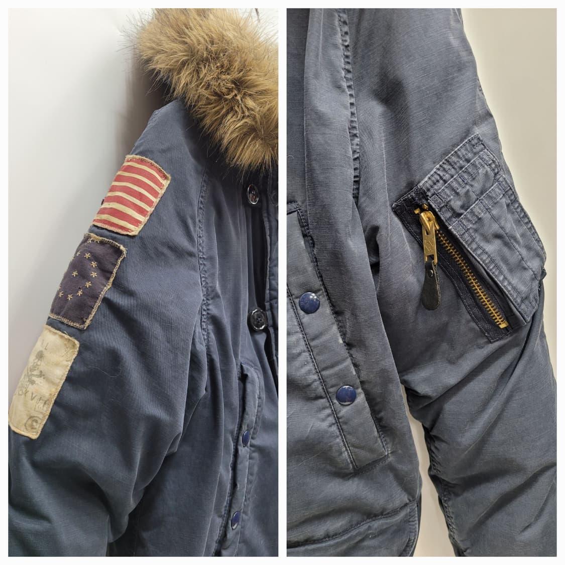 POLO 폴로 진스 성조기 워싱 데님 다운 파카 N-3B / 남 M
 상품이미지5