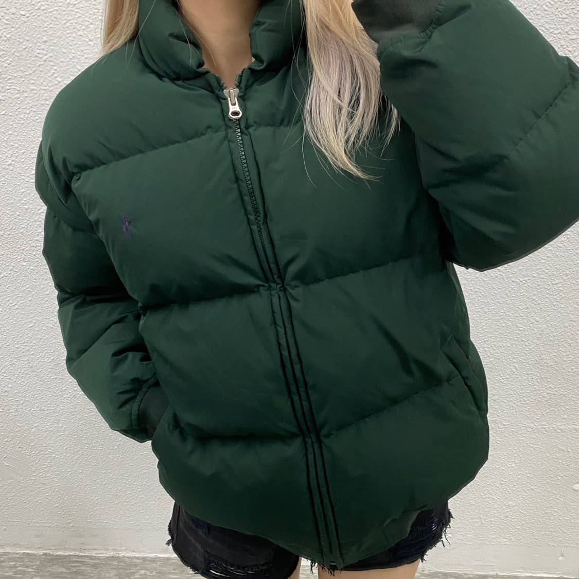 폴로 랄프로렌 90's 퍼플포니 카키 패딩 100 상품이미지1