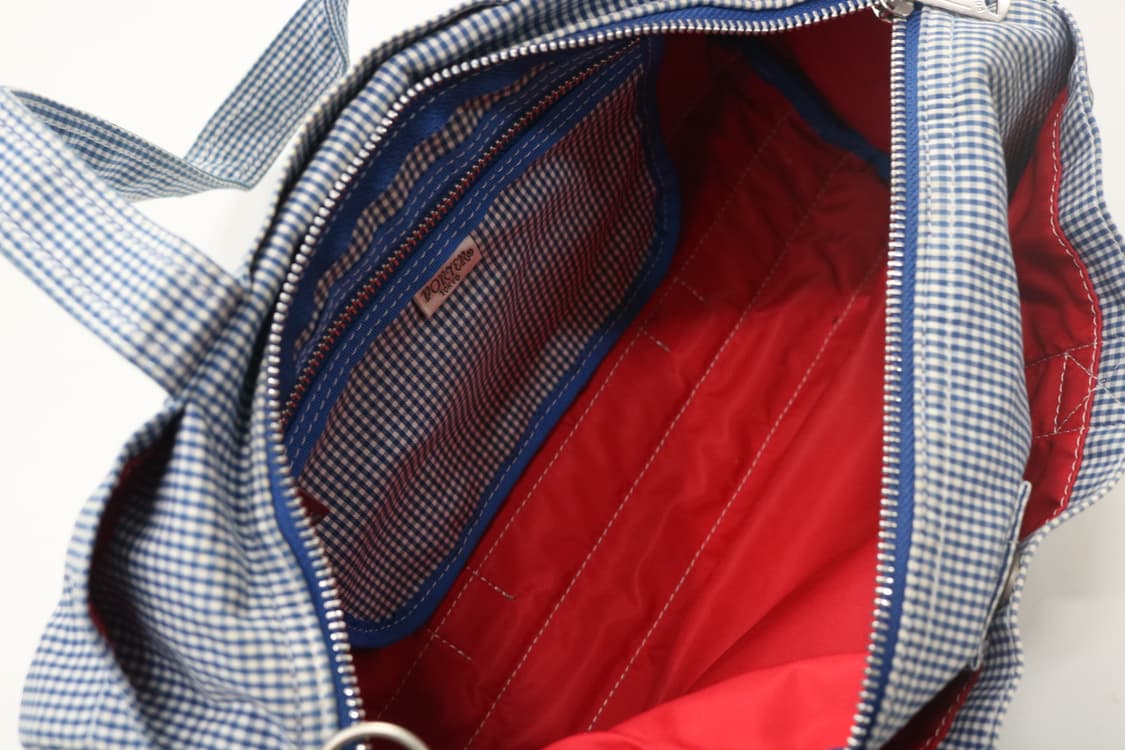포터 x 아트모스 협업 깅엄 체크 더플백 상품이미지10