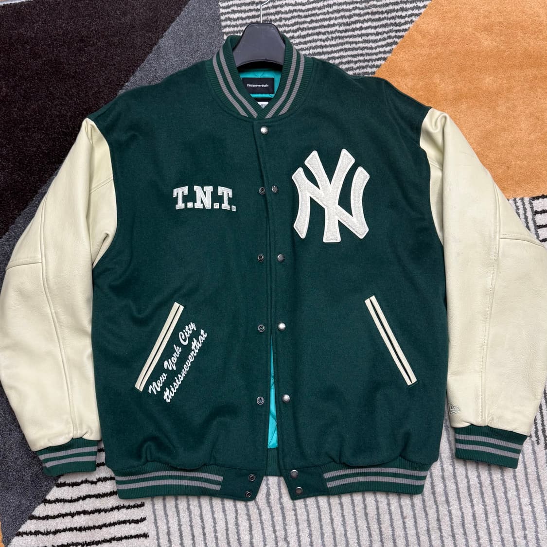 [XXL] 디스이스네버댓&MLB 바시티 자켓 그린 상품이미지1
