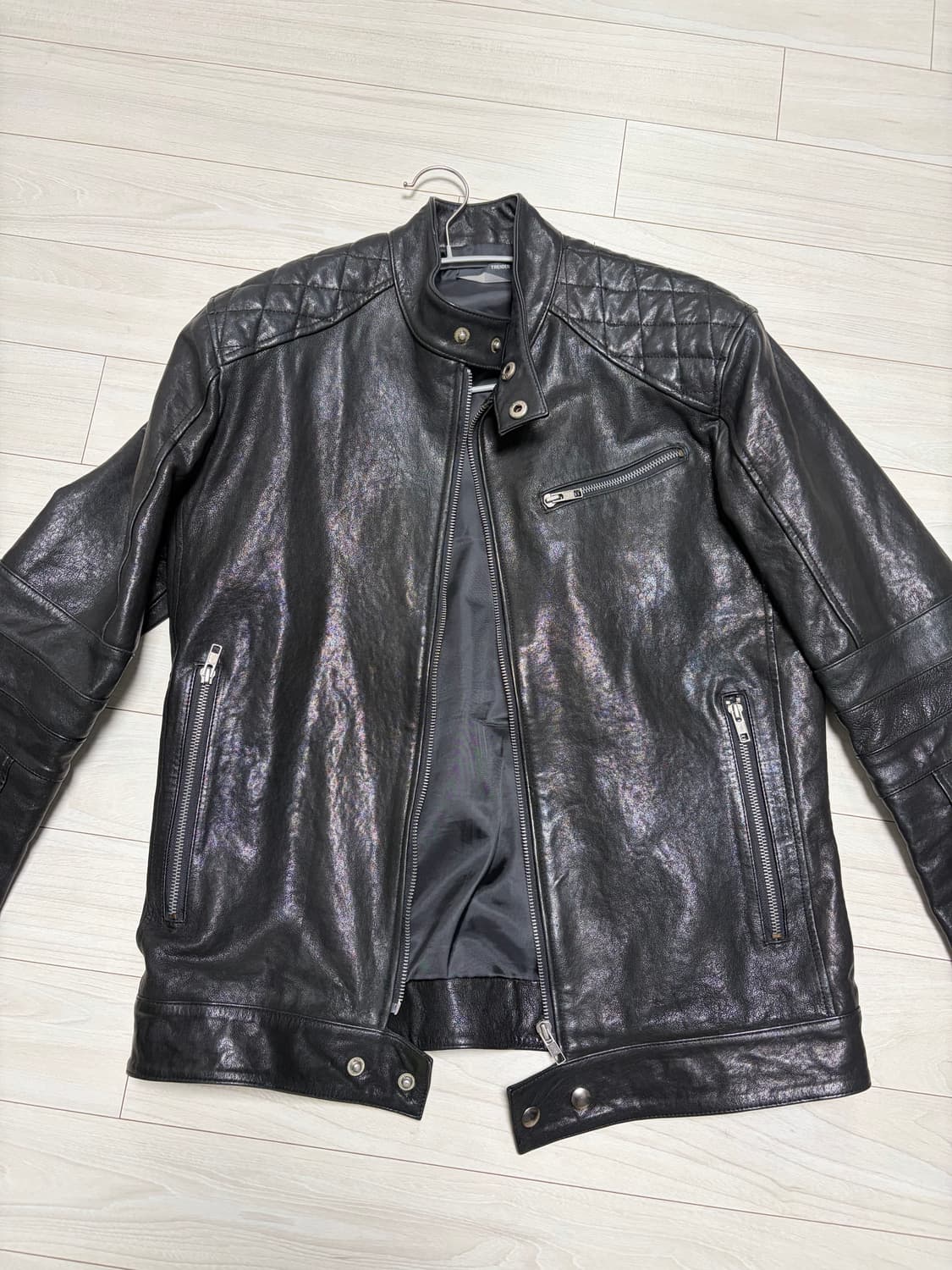 광희시장 웨스턴 램스킨 양가죽 바이커 자켓 상품이미지1