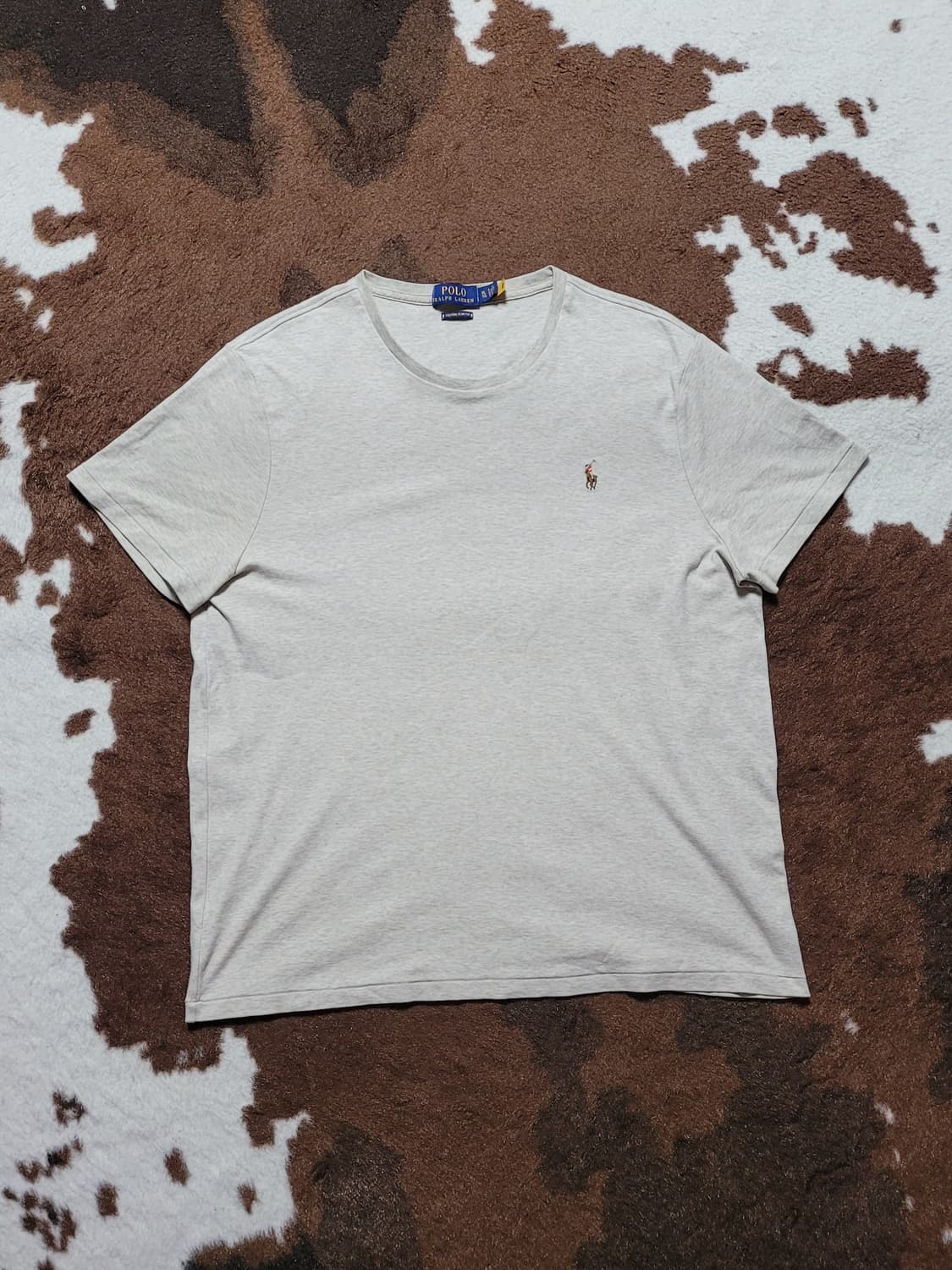 폴로 랄프로렌 남성용 아이보리 라운드 반팔티(XL) 상품이미지1