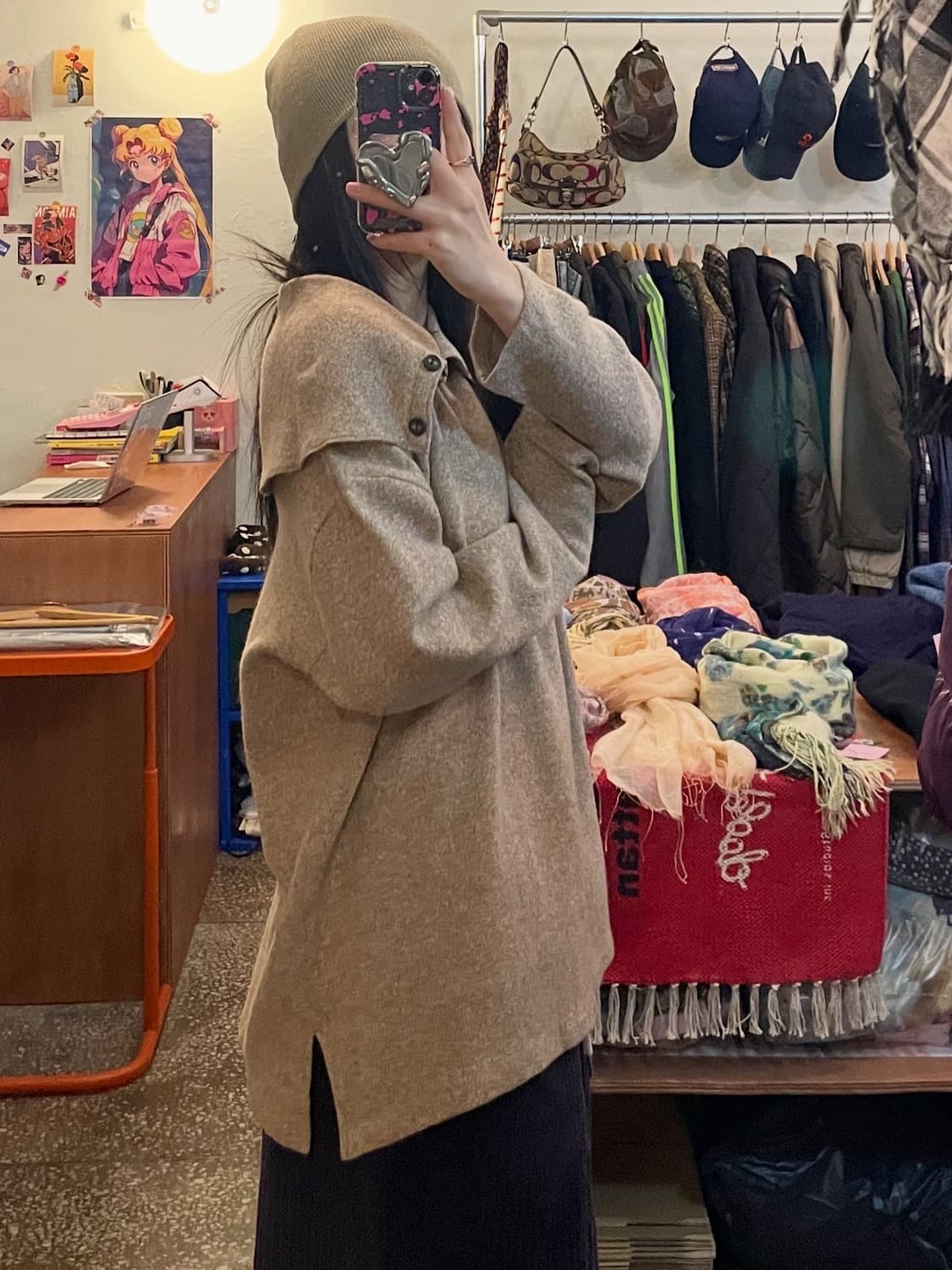 버튼 플랩카라 니트 [무배] 상품이미지3