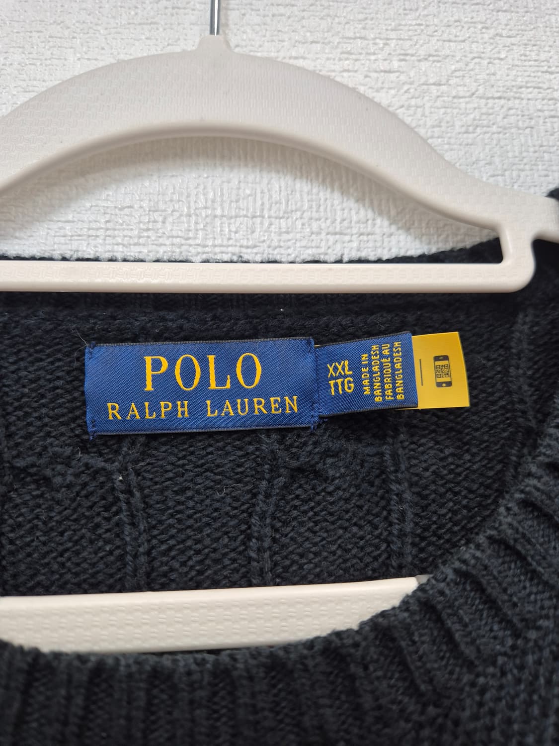 폴로  블랙 케이블 니트 스웨터 / 110 (정품) 상품이미지3