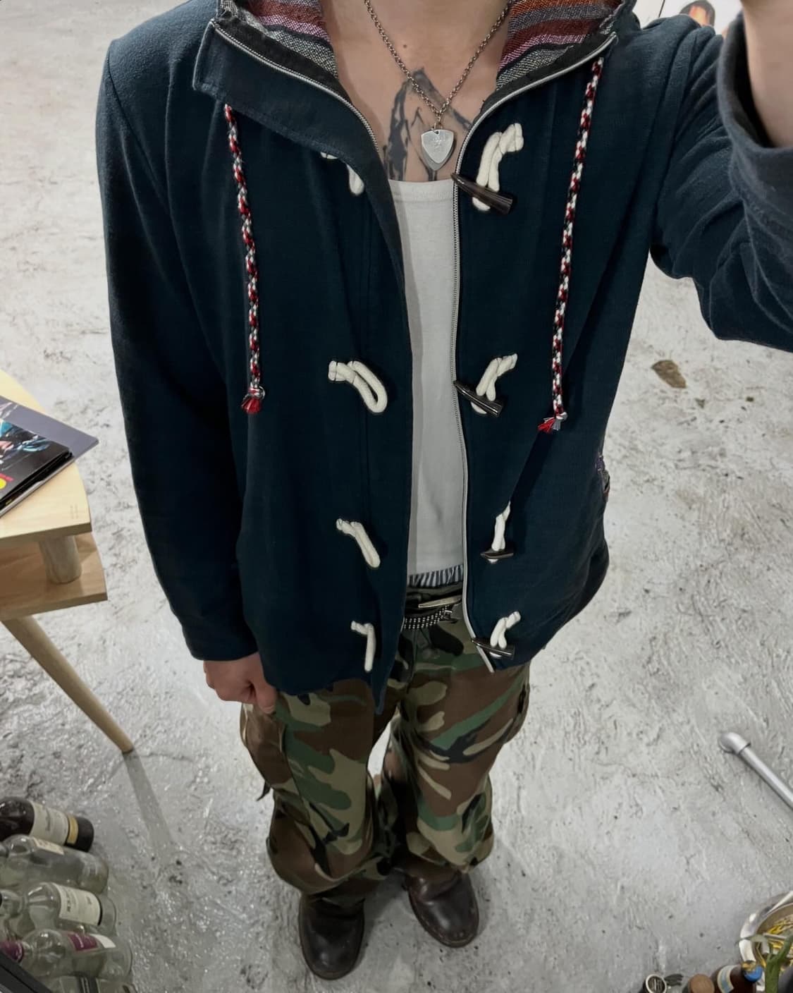 Power to the People ethnic hood zip up 상품이미지1