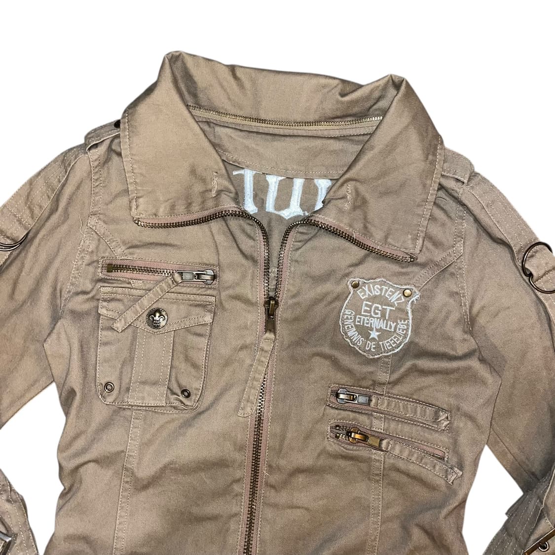 Edge Line 엣지라인 투웨이 코튼 롱 자켓 y2k펑크갸루 상품이미지2