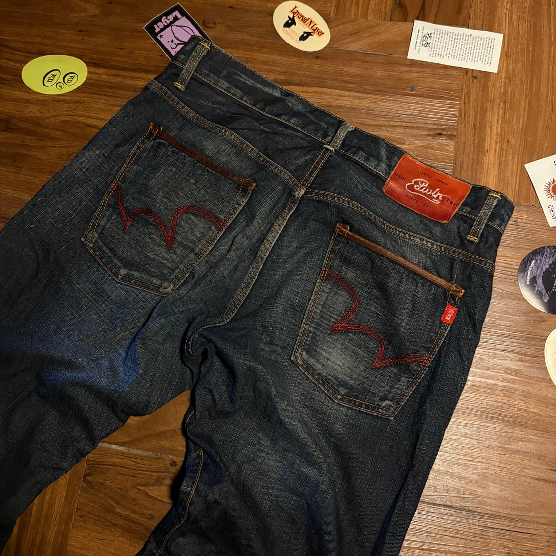 Edwin Japan Blue trip denim pants 36 상품이미지6