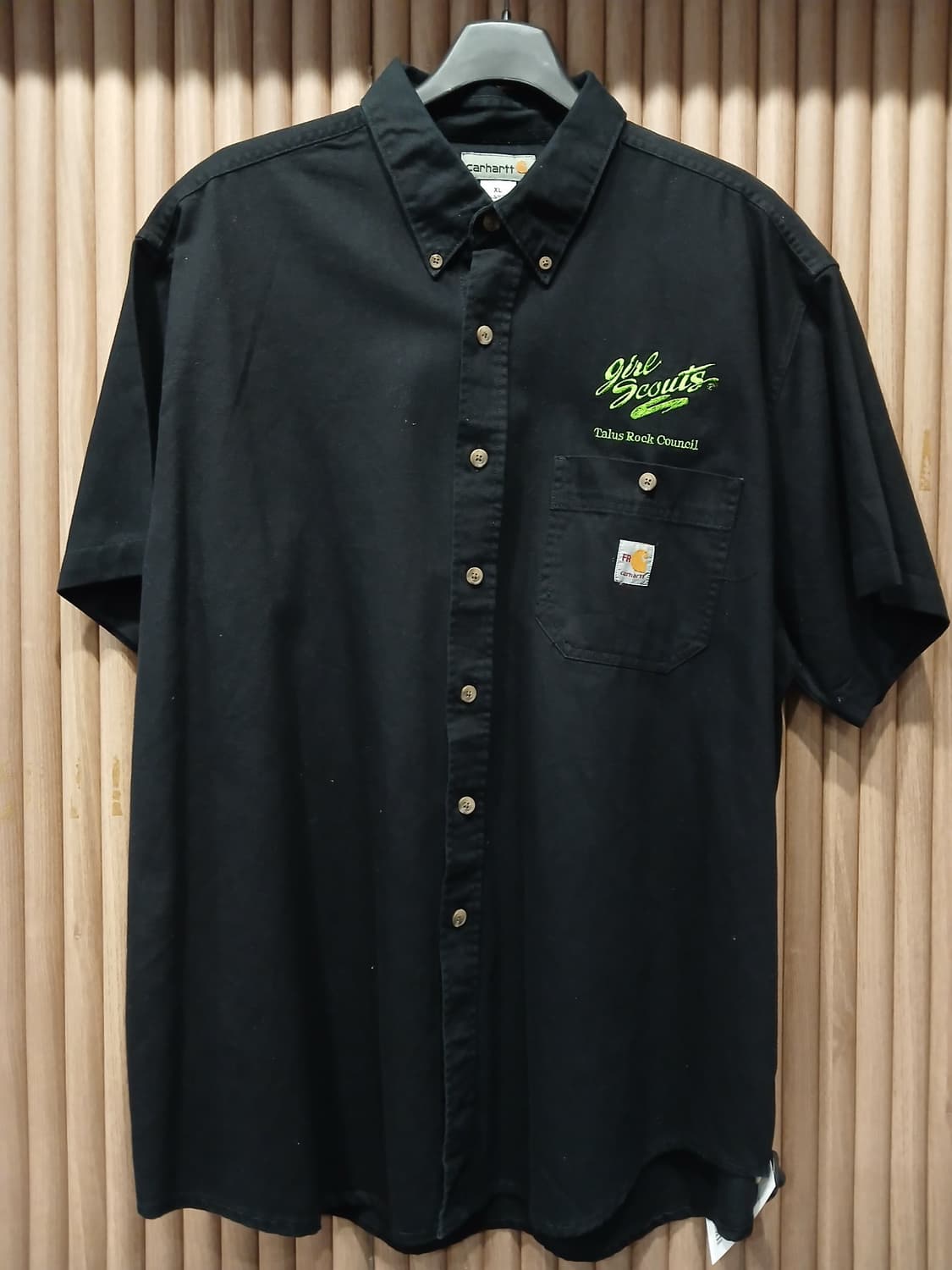 무배) 칼하트 로고 워크셔츠 블랙 - XL 상품이미지1