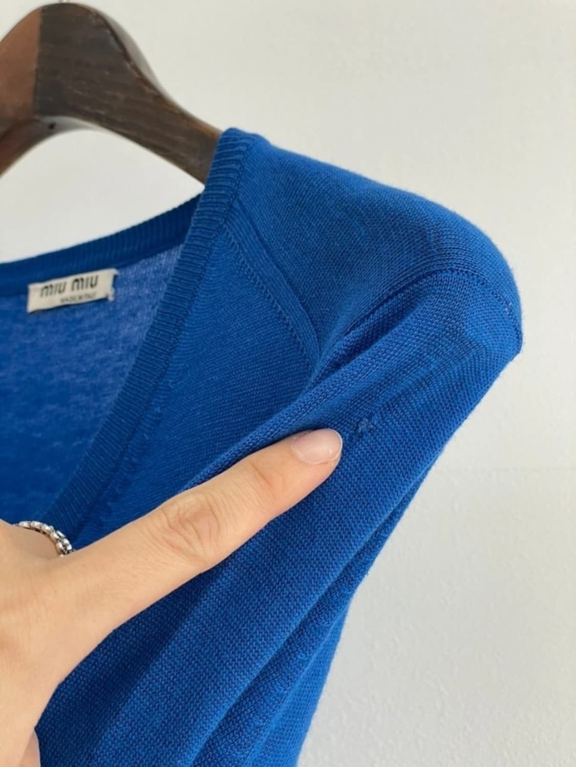 [정품] 미우미우(Miu Miu) 캐시미어 실크 혼방 프릴 가디건 상품이미지8