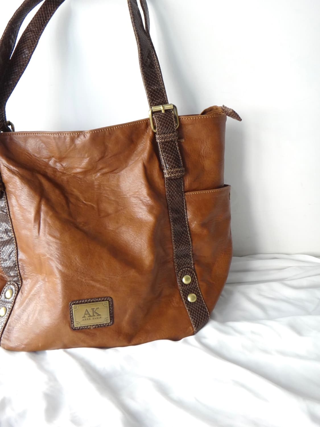 ANNE KLEIN crack leather shoulder bag  상품이미지2