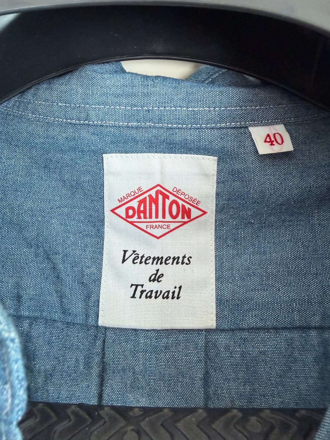 단톤 샴브레이 풀오버 반팔 셔츠 40사이즈 상품이미지3