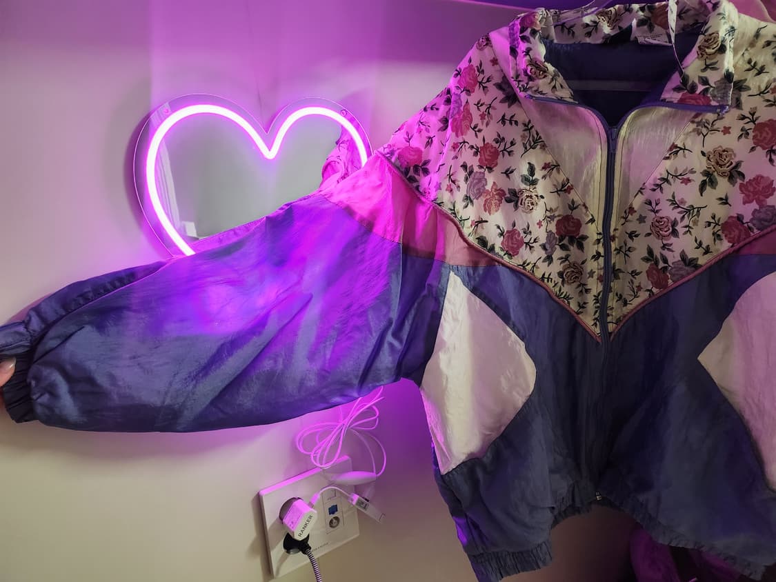 일본 빈티지 플라워 바람막이 자켓 상품이미지5