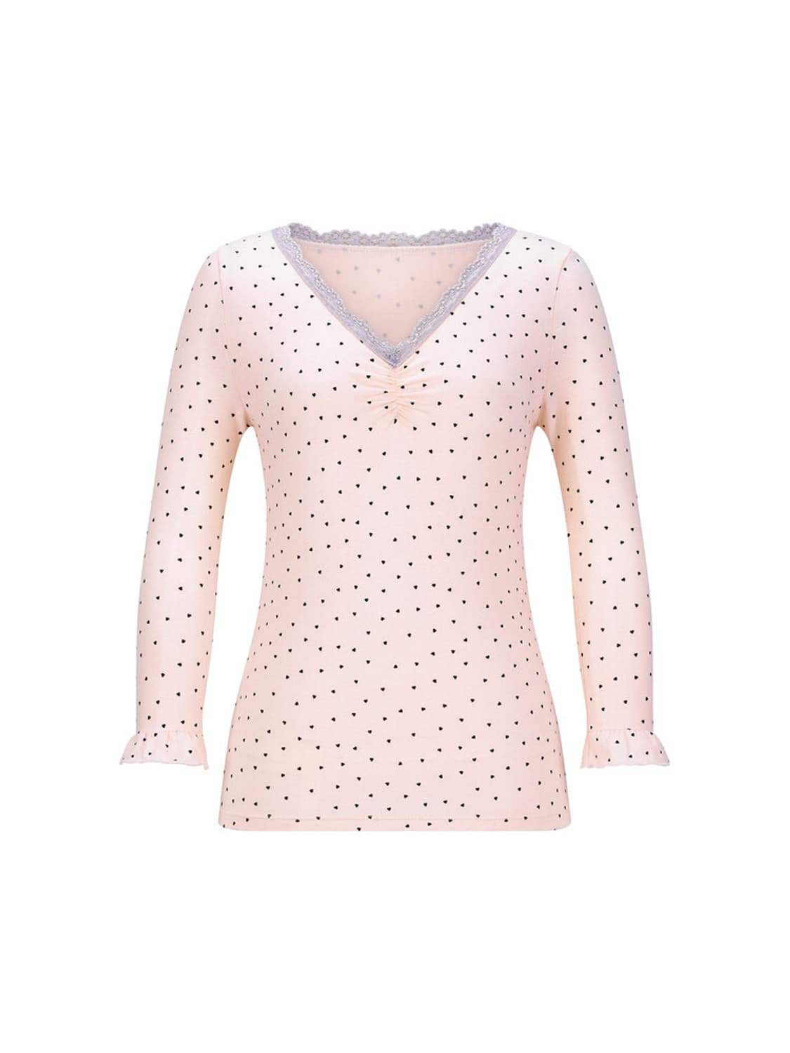 반택포) 샵페어리 mini heart lace top pink 상품이미지1