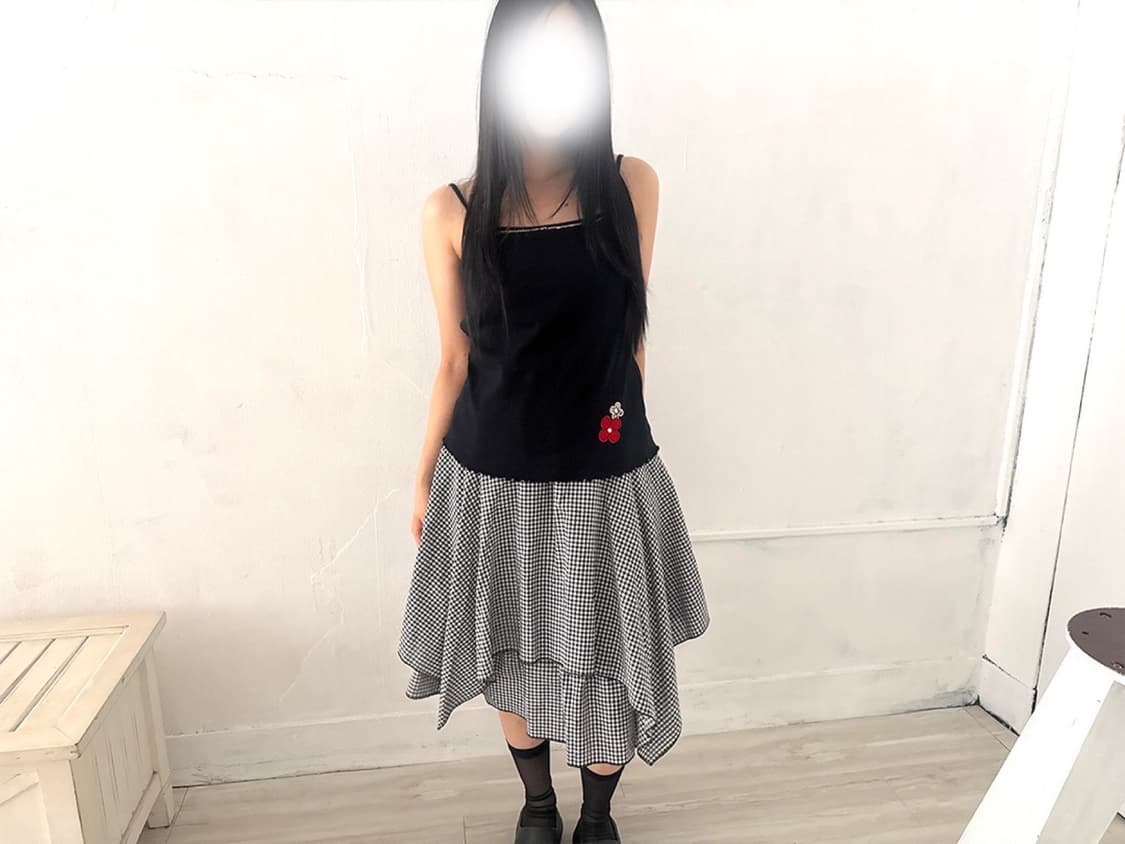 Nova Check Trim Flower Detail Sleeveless 상품이미지3