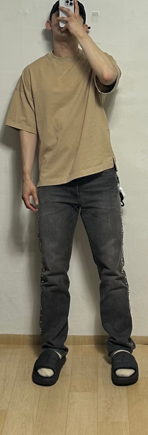 타임옴므 절개 반팔티 상품이미지5