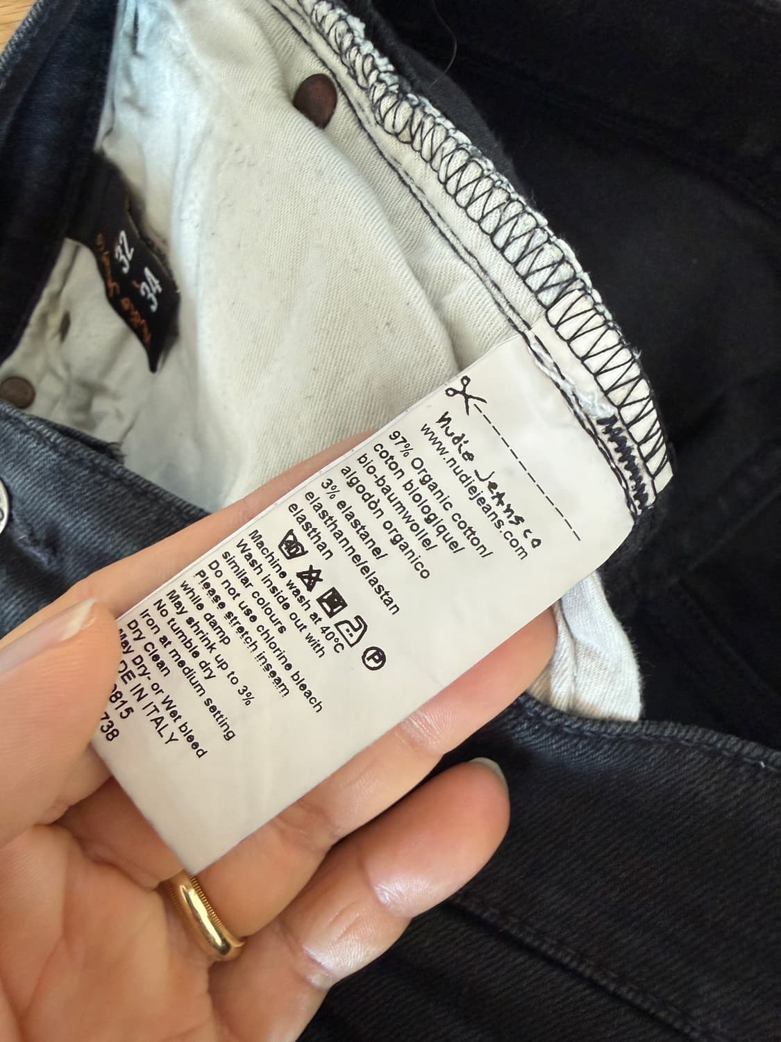 누디진(Nudie Jeans) 씬핀 블랙링 팬츠 상품이미지9