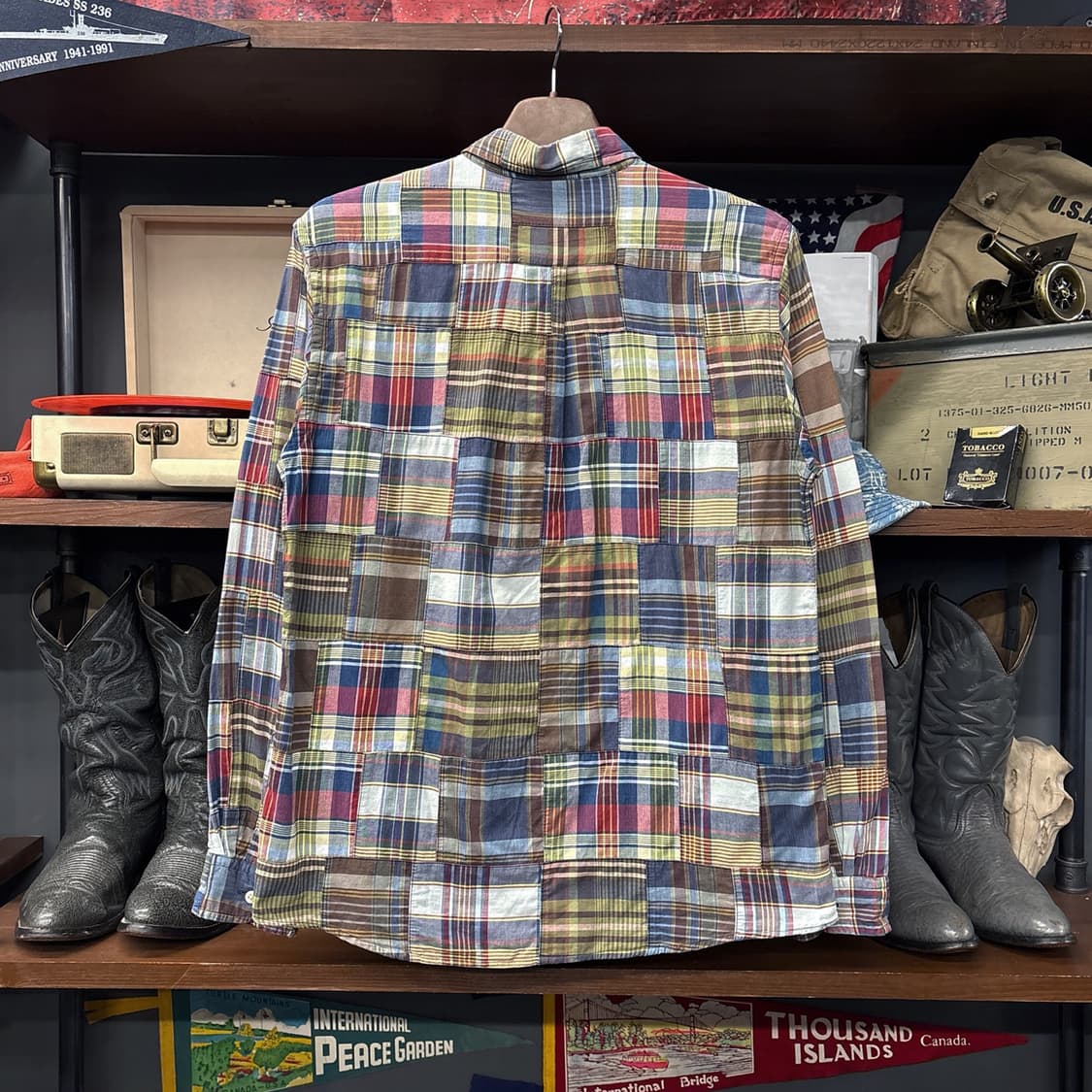 90s 폴로 랄프로렌 멀티패턴 마드라스 버튼다운 체크셔츠 N1078 상품이미지2