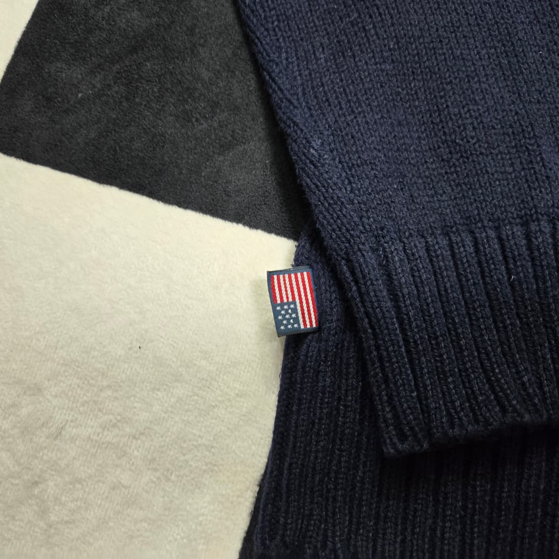 L 폴로랄프로렌 성조기니트 네이비 made in usa 상품이미지7