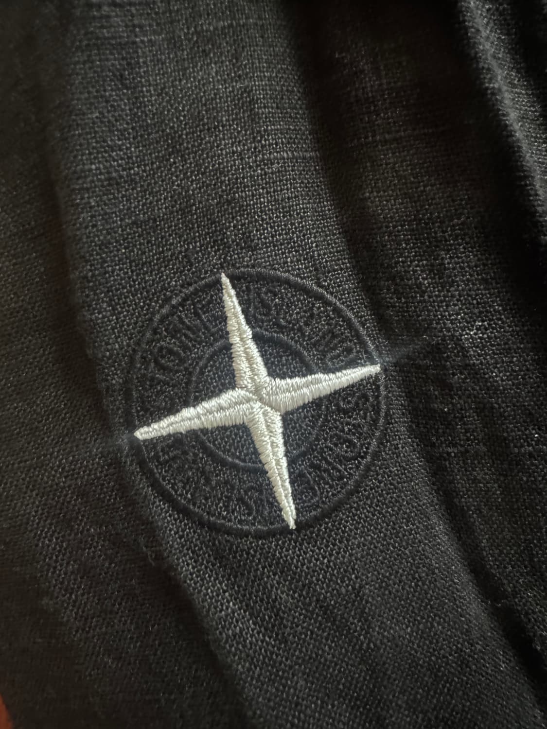 XL) 스톤아일랜드 린넨 캔버스 셔츠 블랙 상품이미지8