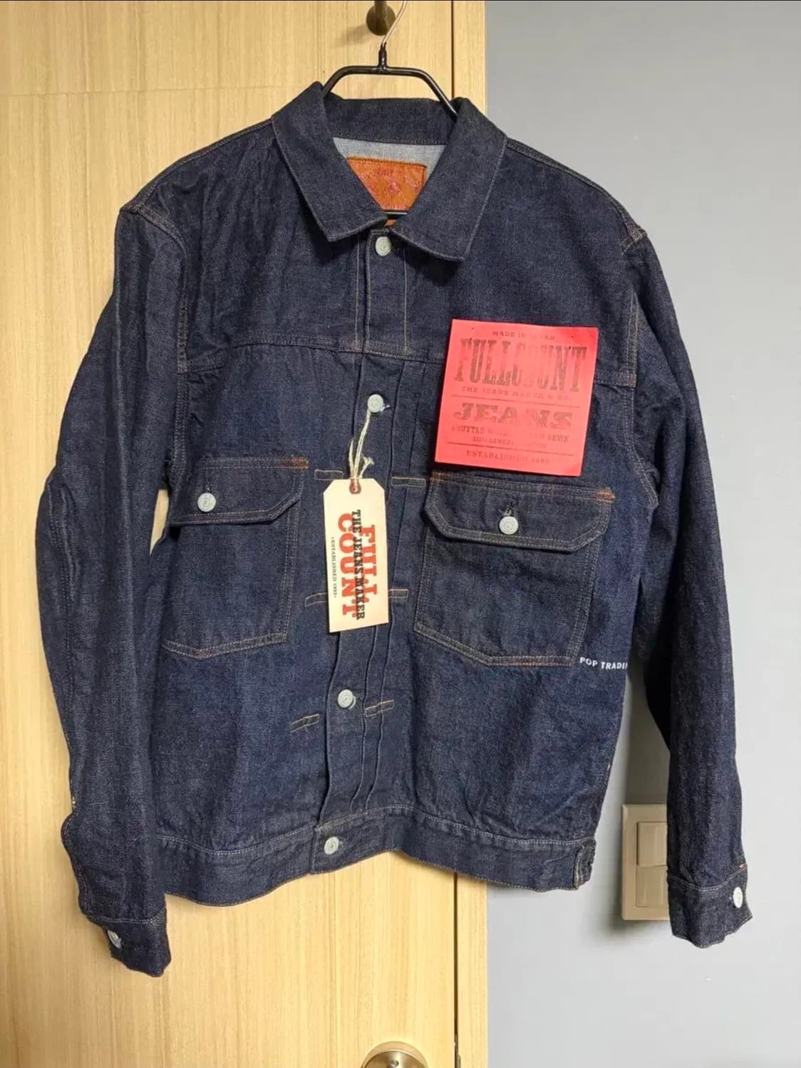 (새상품)풀카운트 x 팝트레이딩컴퍼니 2세대 데님자켓 상품이미지3