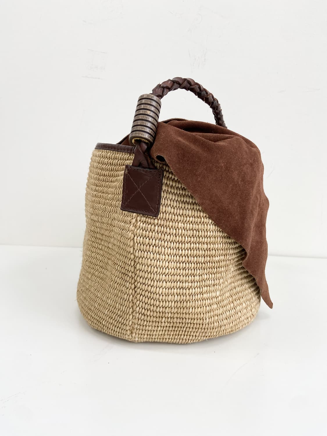 Straw Basket & Leather 숄더백 상품이미지3