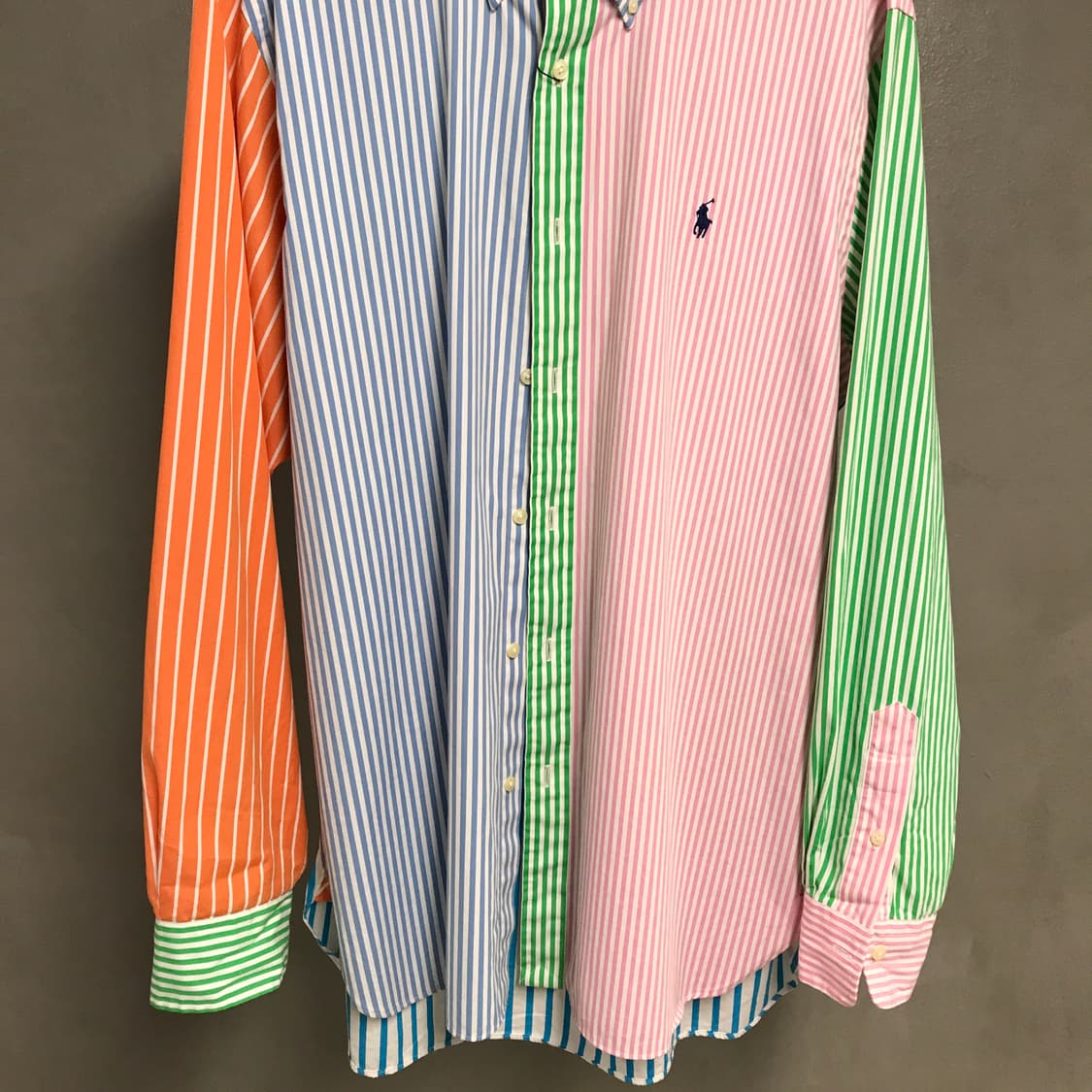 폴로 랄프로렌 QR 배색 스트라이프 셔츠 XL 상품이미지3