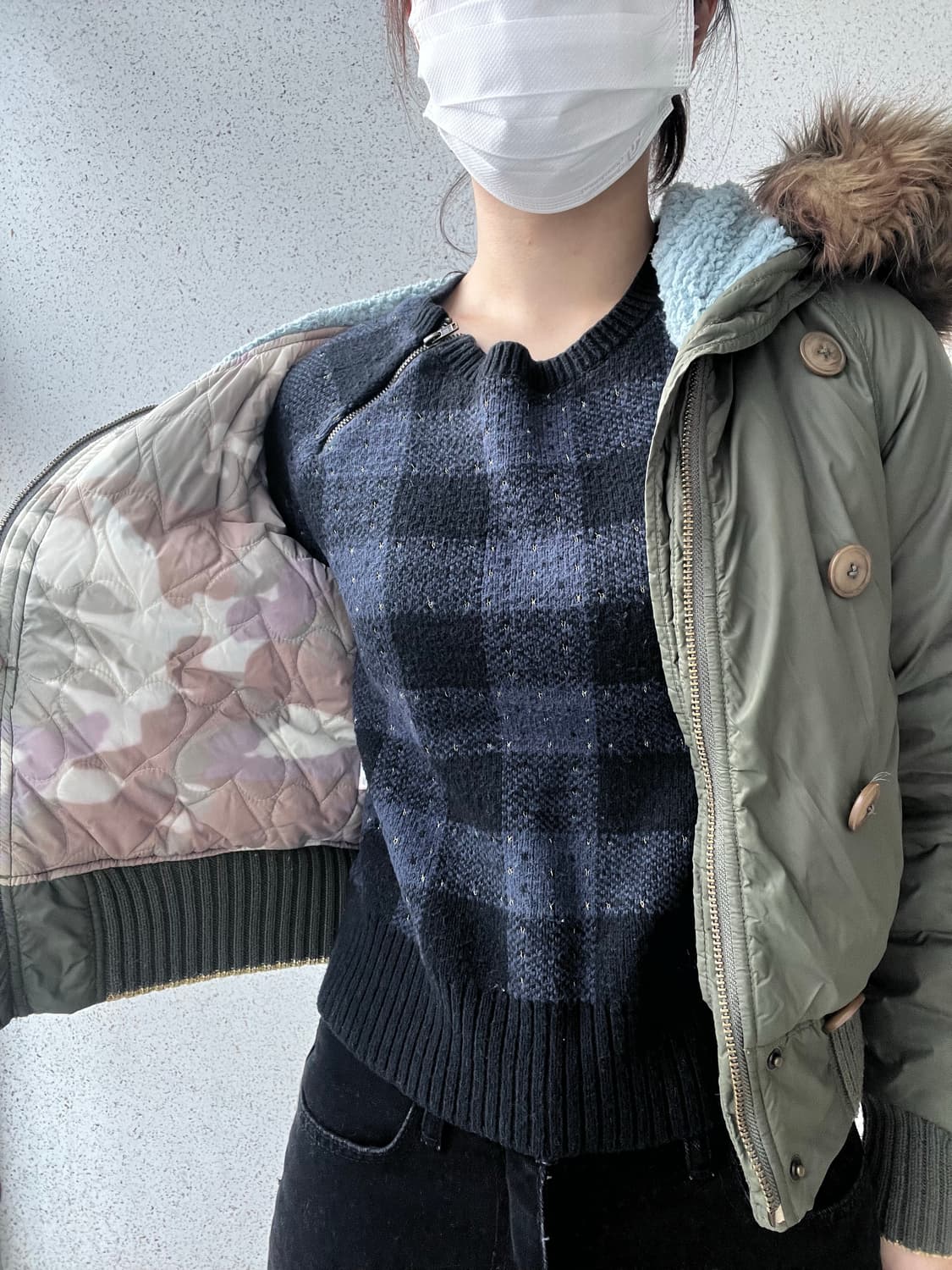 카키 ma1 후드 자켓 상품이미지8