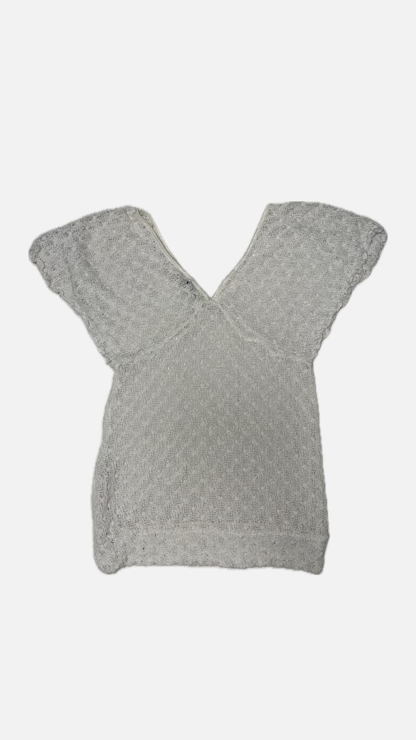 아이보리 반팔 니트 상품이미지1