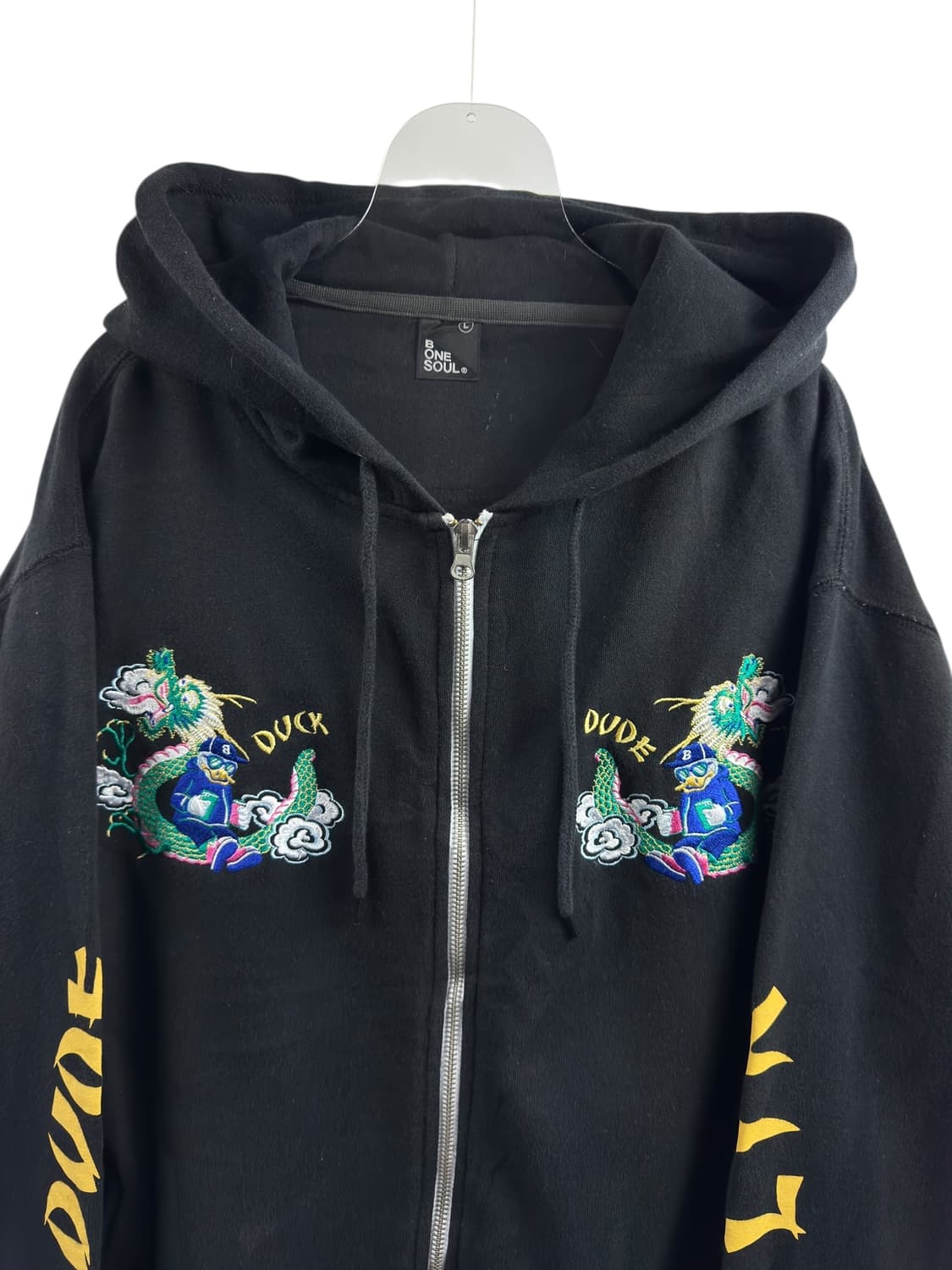 JPN 자수 블랙 후드집업1554 상품이미지3