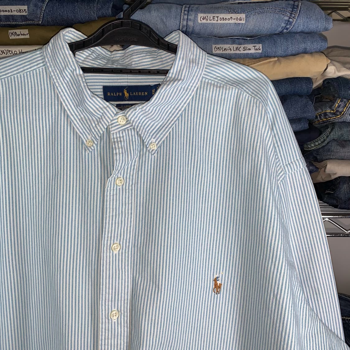 [3XL] 폴로 랄프로렌 런던 스트라이프 코튼셔츠 클래식핏 상품이미지1