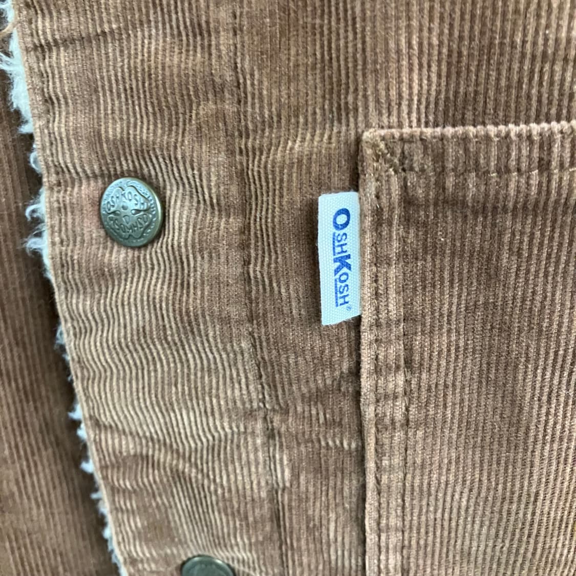 오시코시 브라운 코듀로이 퍼 자켓 L 상품이미지5