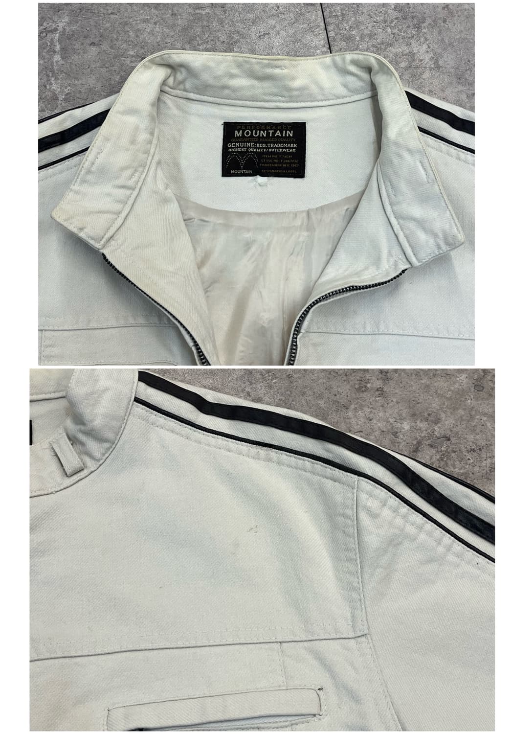 빈티지 바이커 자켓 아이보리 #csz2793 상품이미지3