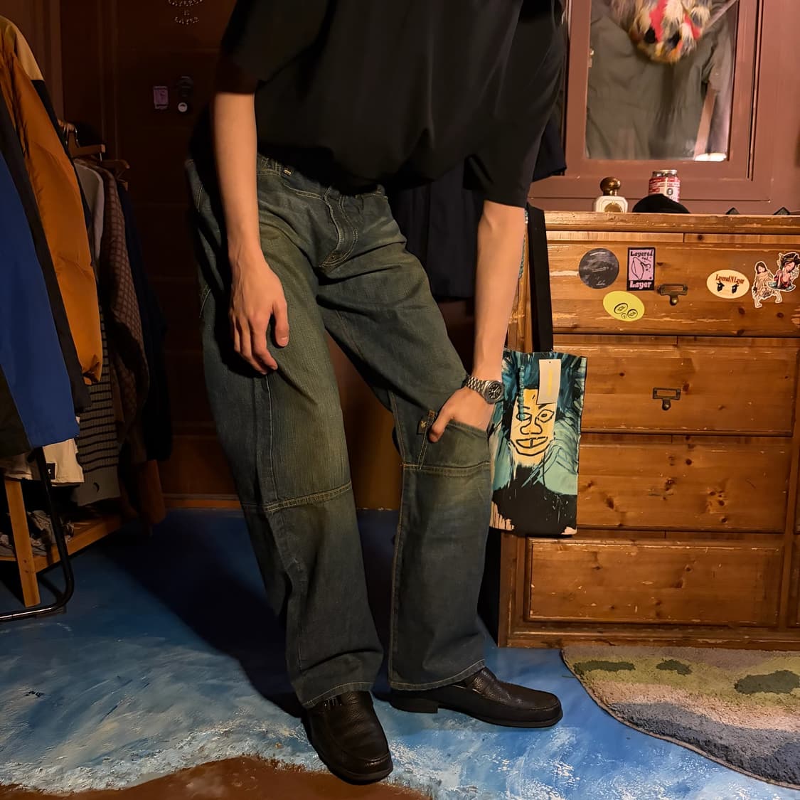 MICHIKO KOSHINO CURVED DENIM PANTS 상품이미지4