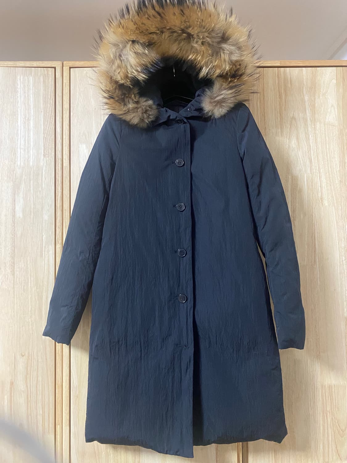 Theory 라쿤퍼 후드 오리털 패딩 P사이즈 상품이미지1